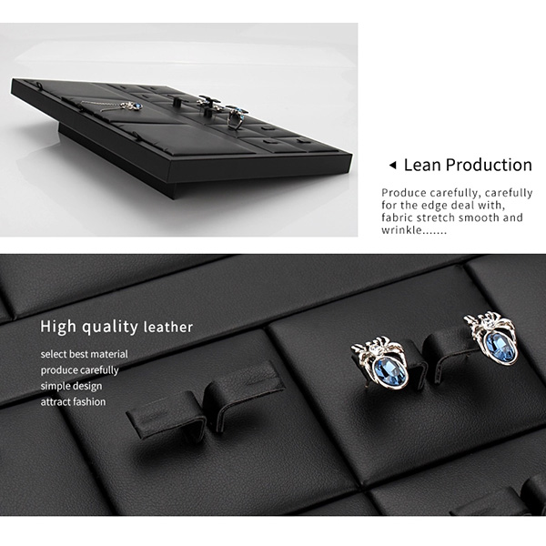 Setovi nakita tacna za ogrlice minđuše prstenje u crnoj boji PU-1