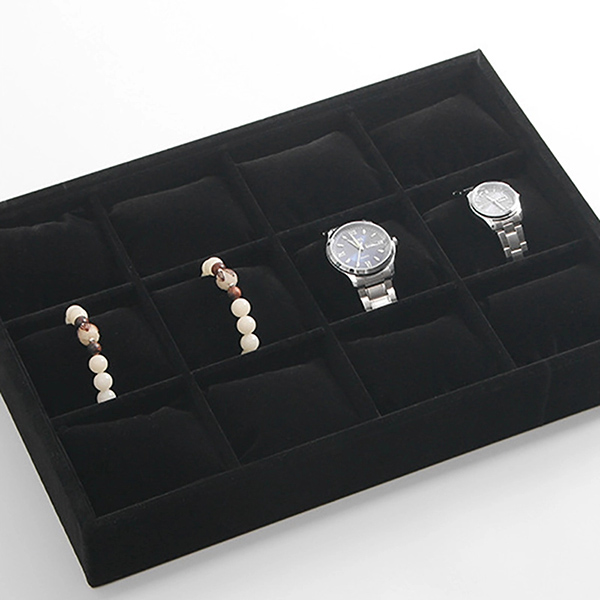Watch jewelry tray organizer bracelet display 12 Grid pillows-6