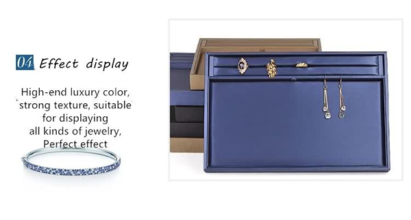 Display tray hege kwaliteit PU gemstone sieraden tray-6