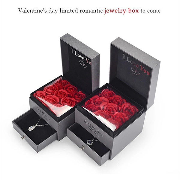 Kotak perhiasan pangatur Kotak Pangatur Kado Set Box pikeun Poé Valentine-2