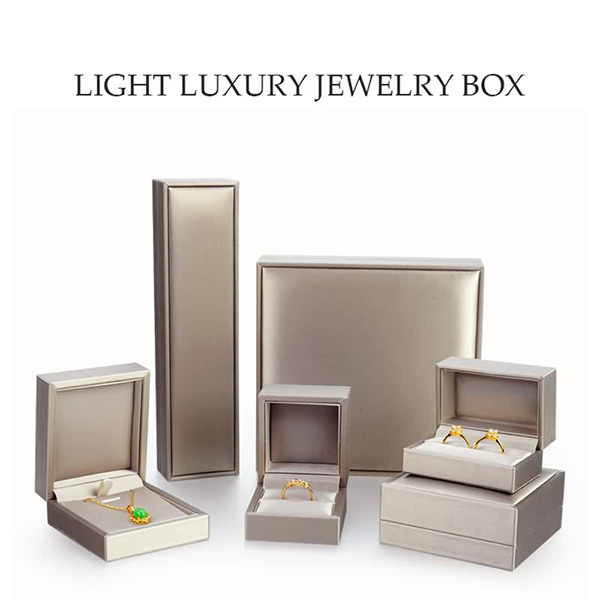Gold jewellery box luxury jewelry box PU Featured Image