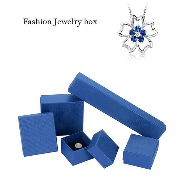 Blue Paper Cardboard Jewelry Gift and wholesale Boxes. Featured Image