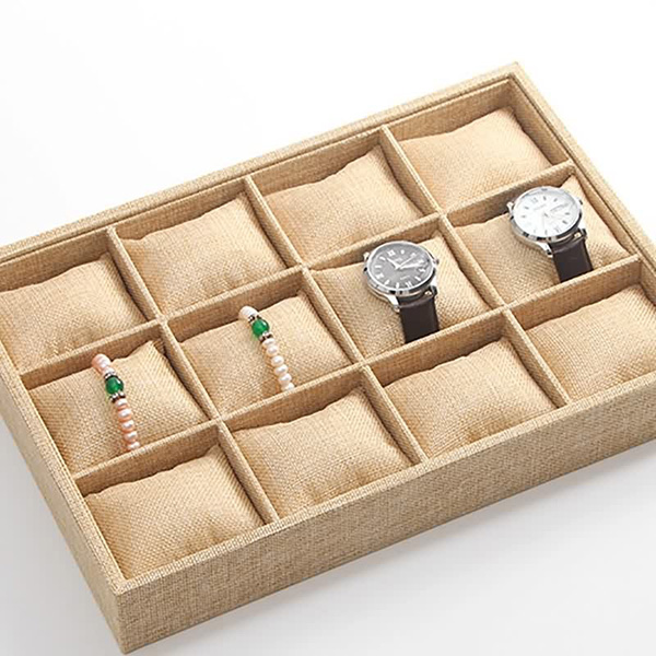 Watch jewelry tray organizer bracelet display 12 Grid pillows-1