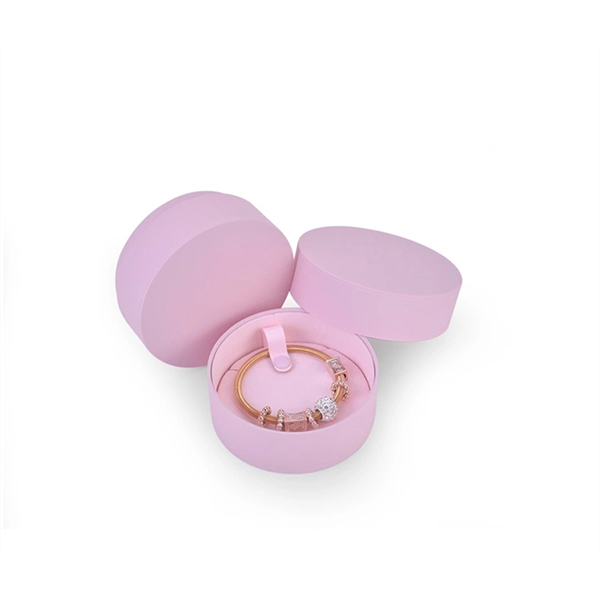 Cute jewelry box round paper pink box jewelry-1