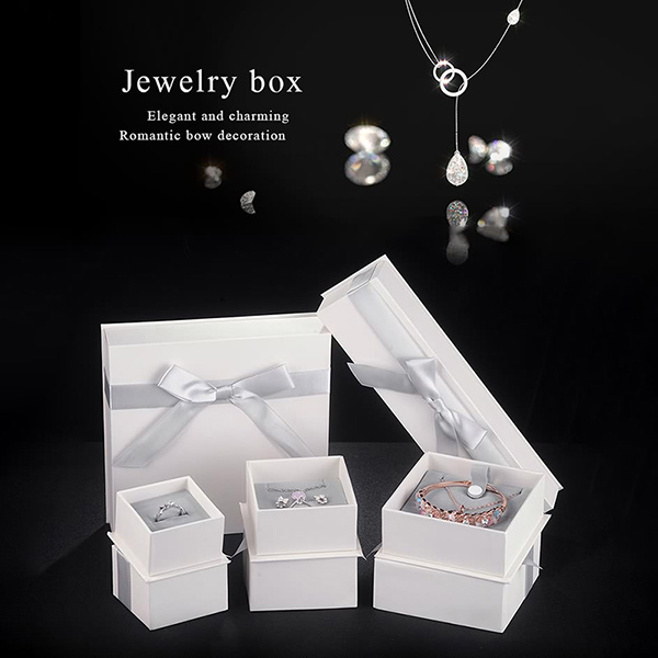 White cardboard jewelry gift box Featured Image